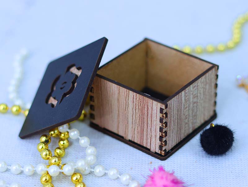 Laser Cut Mini Box Wooden Ring Box Wedding Box Small Box 3mm Vector File