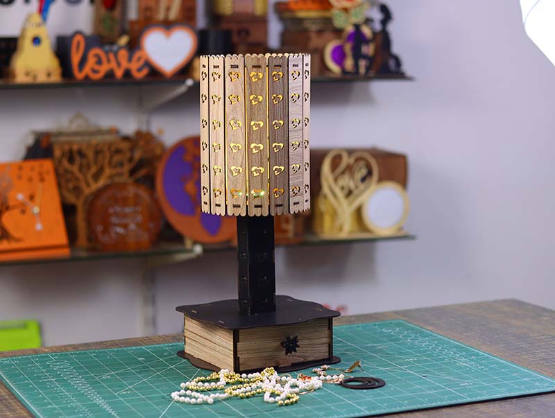 Laser Cut Lamp Desk Lamp Side Table Lamp Night Light Lamp Jewelry Box 3mm Vector File