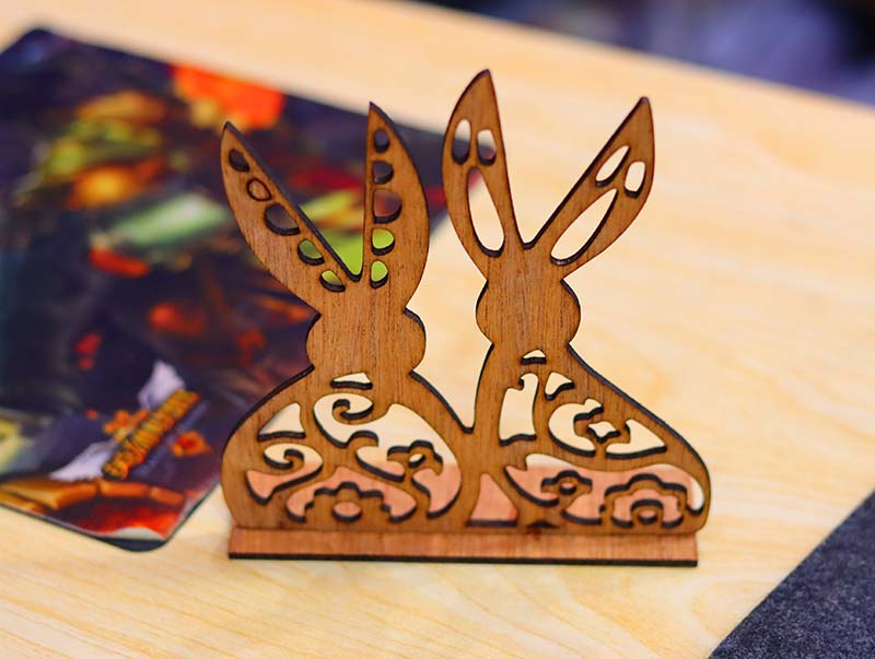 Laser Cut Easter Bunny Decoration Stand Easter Decor 3mm Vector File