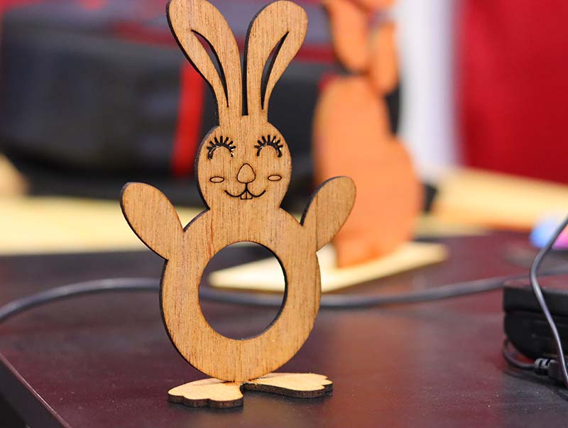 Laser Cut Easter Egg Holder Bunny Easter Egg Display Stand 3mm Vector File
