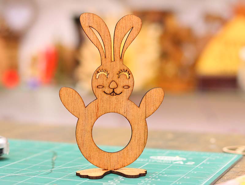 Laser Cut Easter Egg Holder Bunny Easter Egg Display Stand 3mm Vector File
