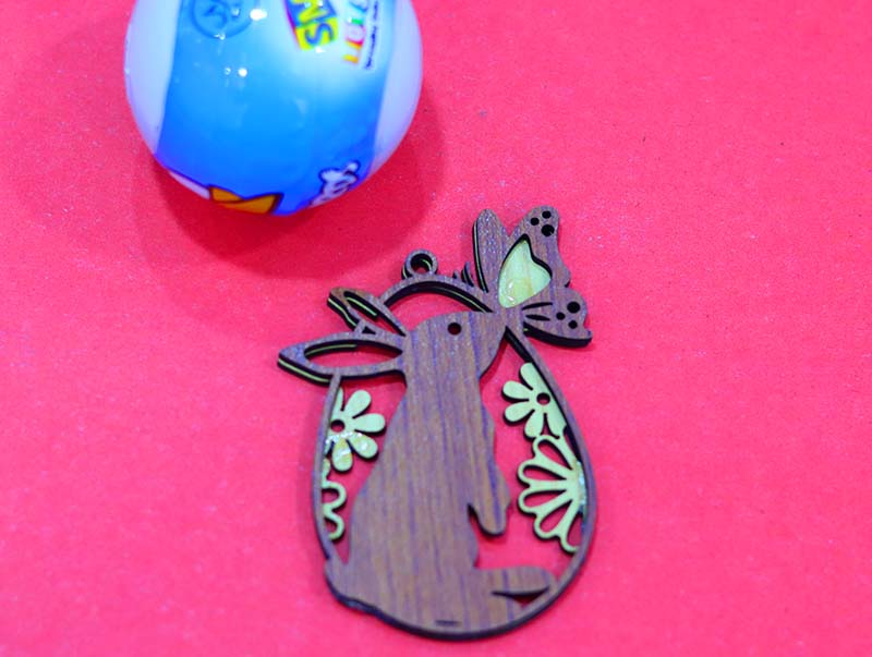 Laser Cut Easter Egg Multilayer Bunny Decor Easter Egg Layered Art Vector File