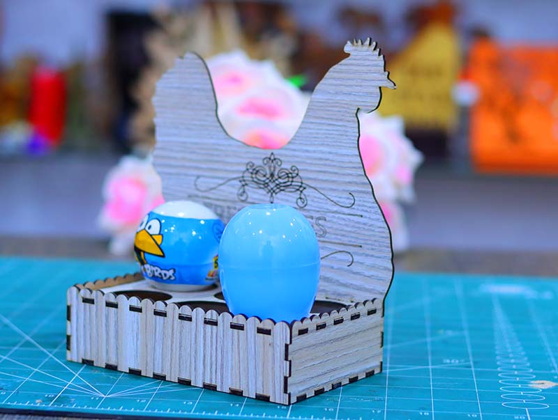 Laser Cut Wooden Egg Stand Easter Egg Display Stand Fresh Egg Holder 3mm Vector File
