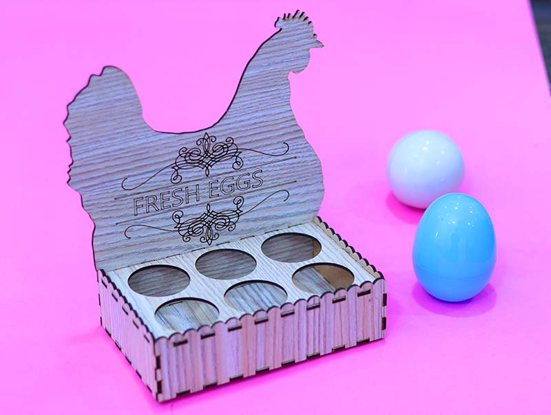 Laser Cut Wooden Egg Stand Easter Egg Display Stand Fresh Egg Holder 3mm Vector File