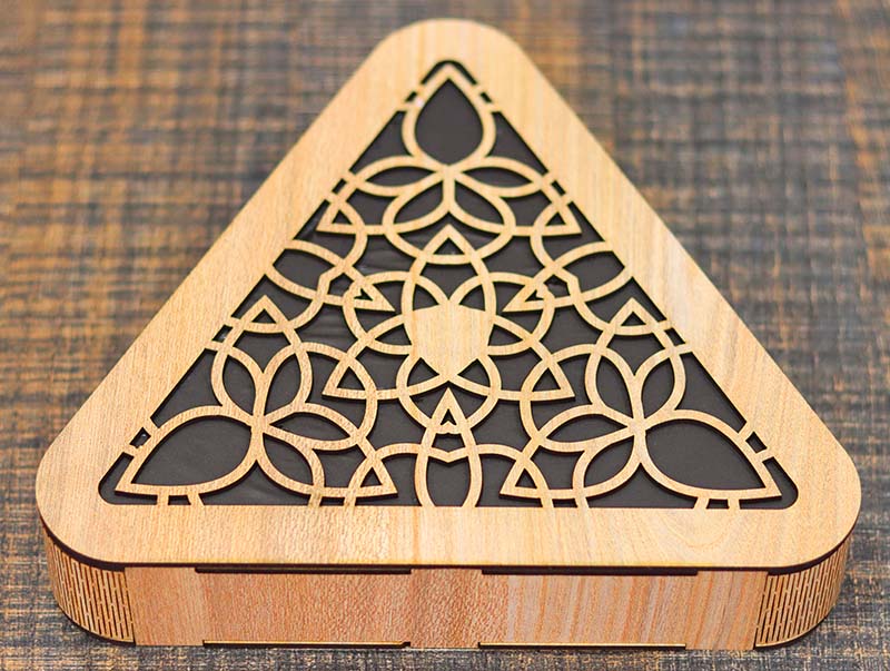 Laser Cut Triangle Jewelry Box Wedding Gift Box Makeup Box 3mm Vector File  Free Download