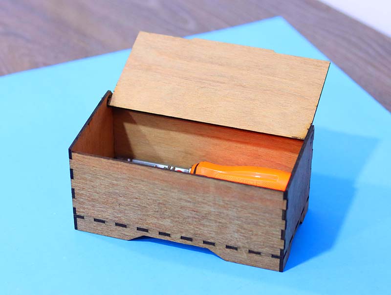 Laser Cut Tools Box Wooden Tools Organizer Storage Box 3mm Vector File