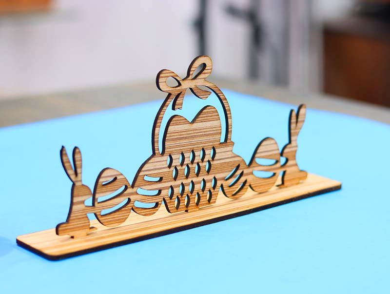 Laser Cut Easter Decorative Stand Design Bunny Stand Decor 3mm Vector File
