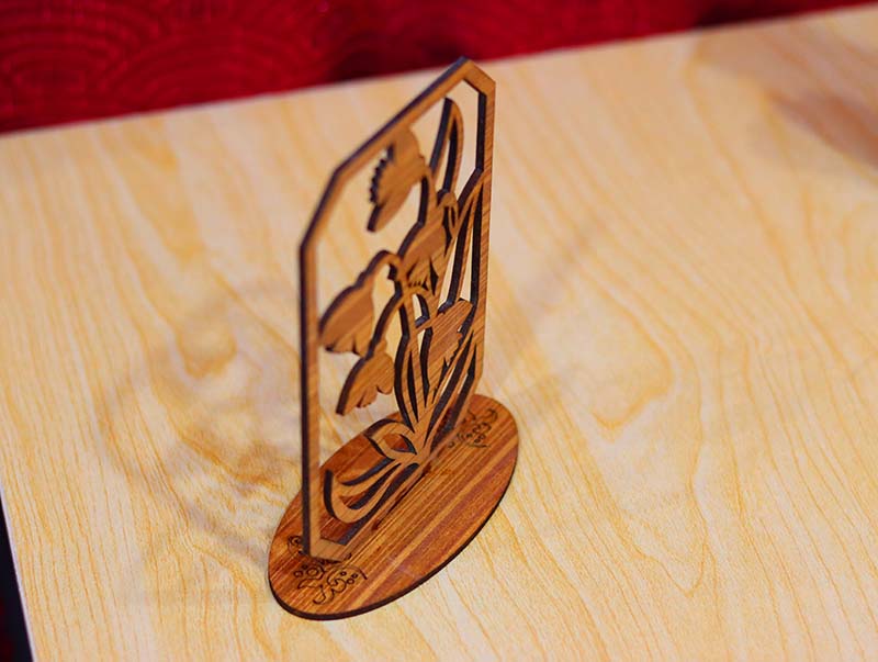 Laser Cut Wooden Stand Decoration Table Stand Decor Template 3mm Free Vector