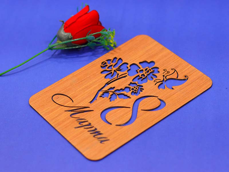 Laser Cut 8th March Women’s Day Gift Card Template Vector File