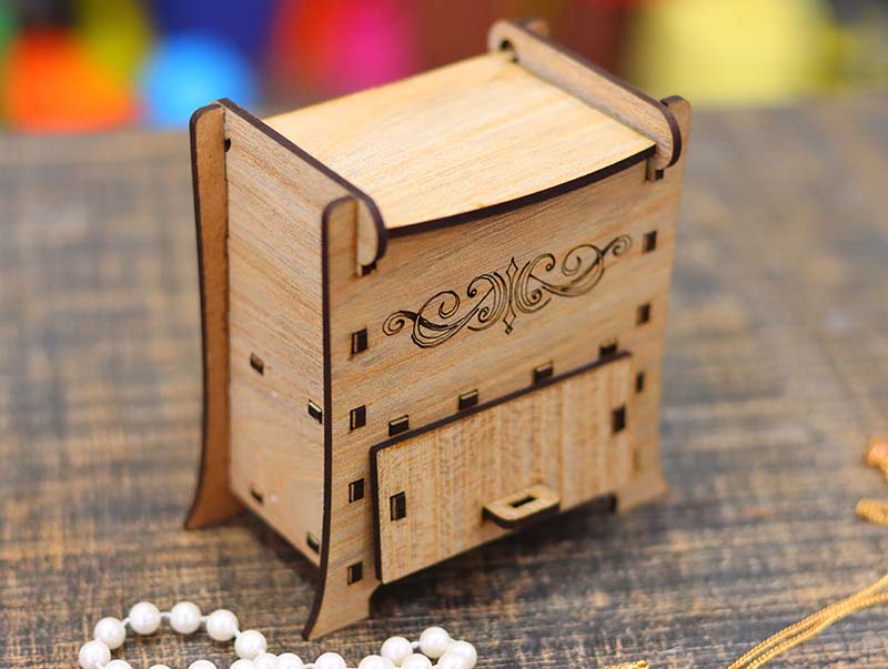 Laser Cut Wooden Mini Box Jewelry Box Gift Box Small Box 3mm Free Vector