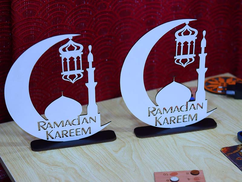 Laser Cut Decorative Stand Ramadan Kareem Gift Idea 3mm Free Vector