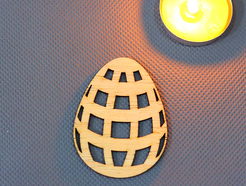 Laser Cut Wooden Egg Easter Gift Tag Template Vector File