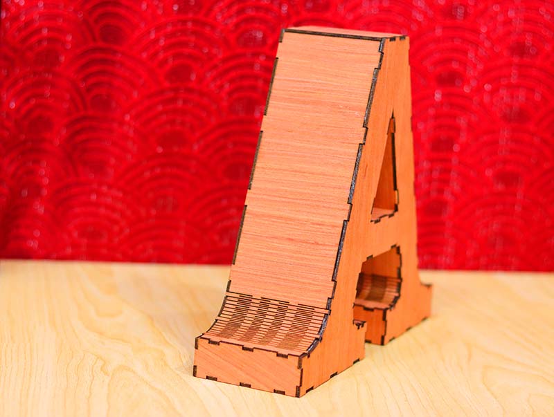 Laser Cut Alphabet Letter A 3D Wooden Puzzle Alphabet Model 3mm Free Vector