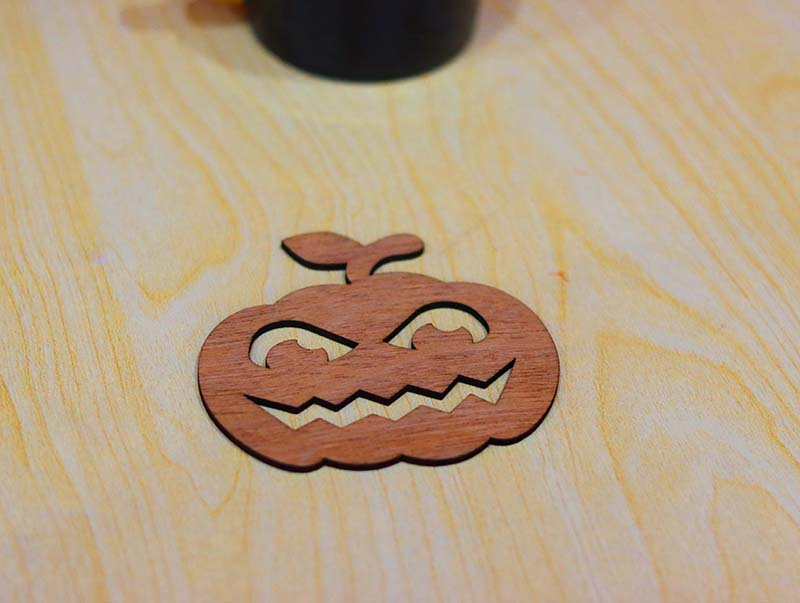 Laser Cut Halloween Pumpkin Coaster Design Vector File