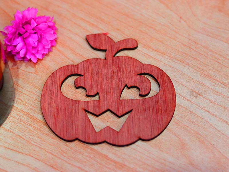 Laser Cut Wooden Halloween Coaster Pumpkin Coaster Free Vector File