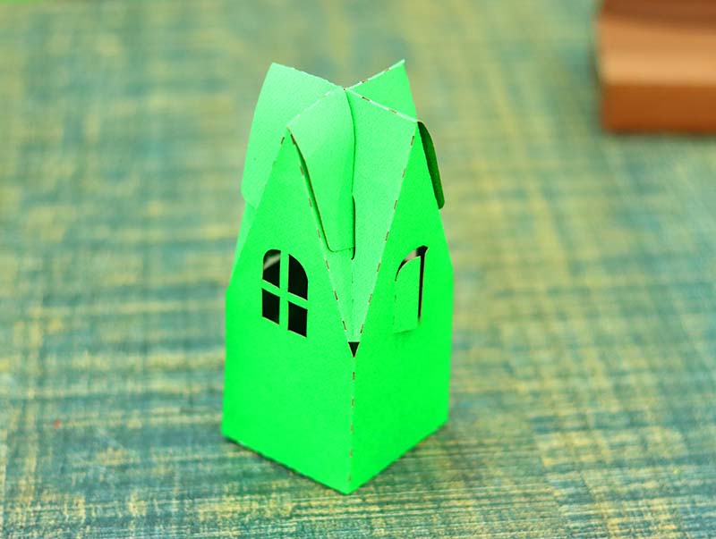 Laser Cut Paper House Box DIY Paper Craft Box Idea Free Vector