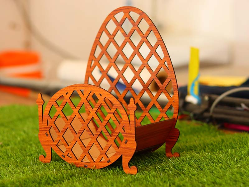 Laser Cut Flower Basket Wooden Basket Template 3mm Vector File