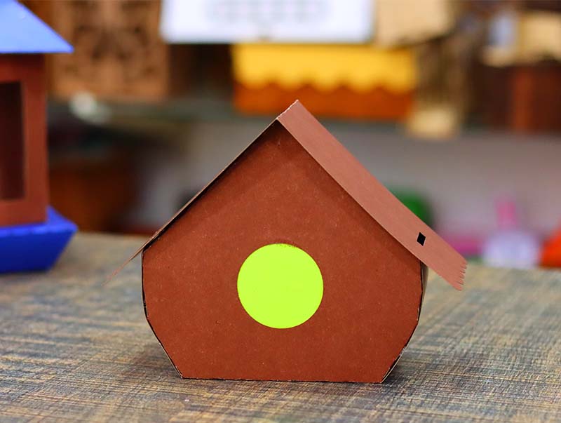 Laser Cutout Paper House DIY Craft Paper Doll House Free Vector