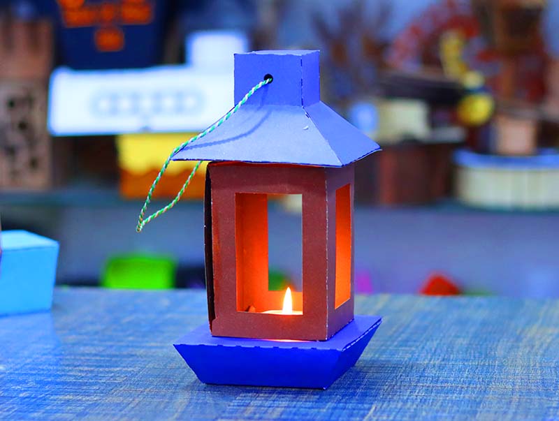 Laser Cut Paper Lantern Template DIY Paper Craft Lantern Lamp Free Vector