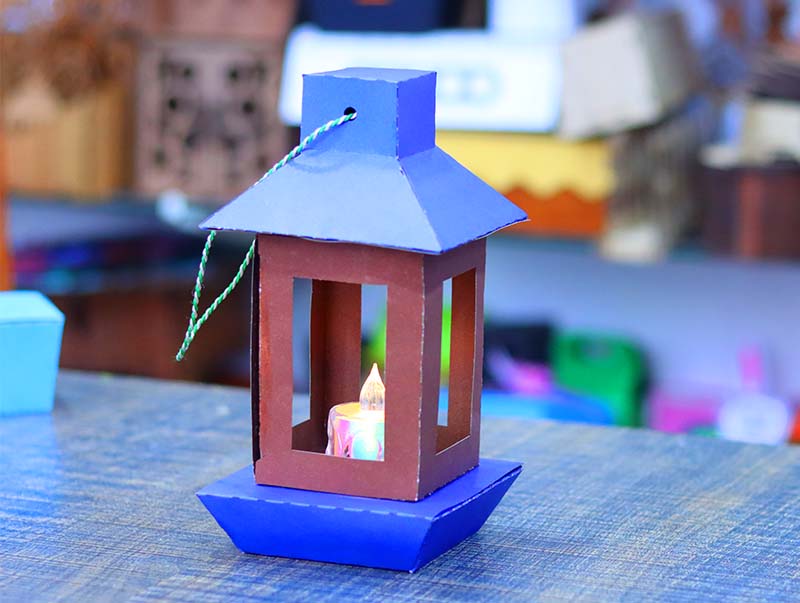 Laser Cut Paper Lantern Template DIY Paper Craft Lantern Lamp Free Vector