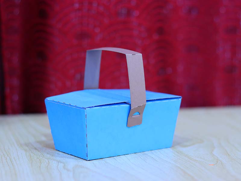 Laser Cut Paper Craft Basket DIY Decorative Basket with Handle Free Vector