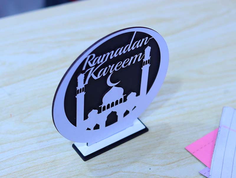 Laser Cut Ramadan Kareem Stand Ramadan Gift Decoration 3mm Vector File