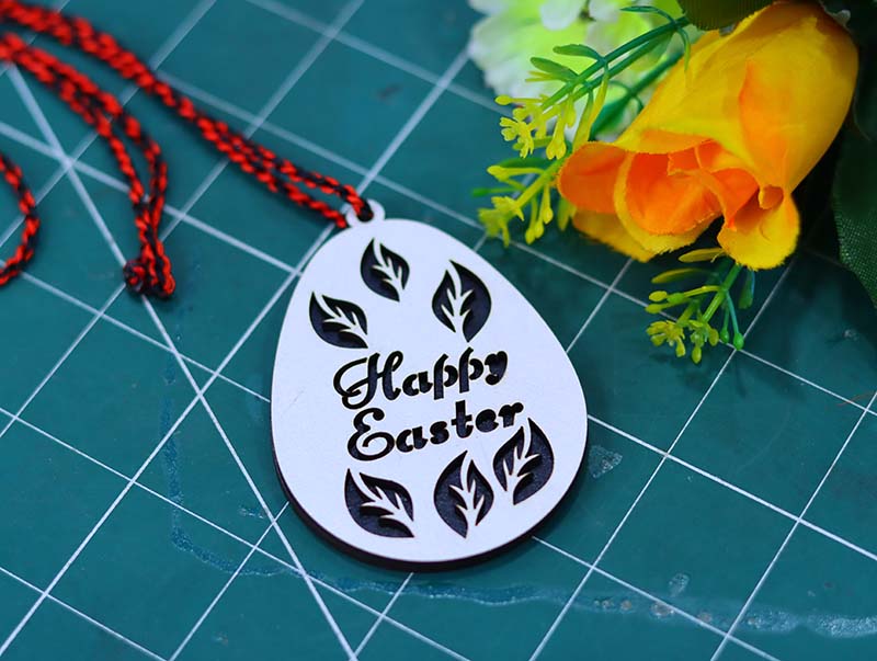 Laser Cut Easter Decoration Easter Egg Layered Pendant Vector File