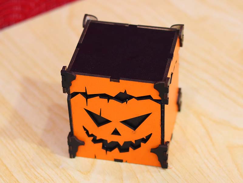 Laser Cut Halloween Box Pumpkin Gift Box 3mm Vector File