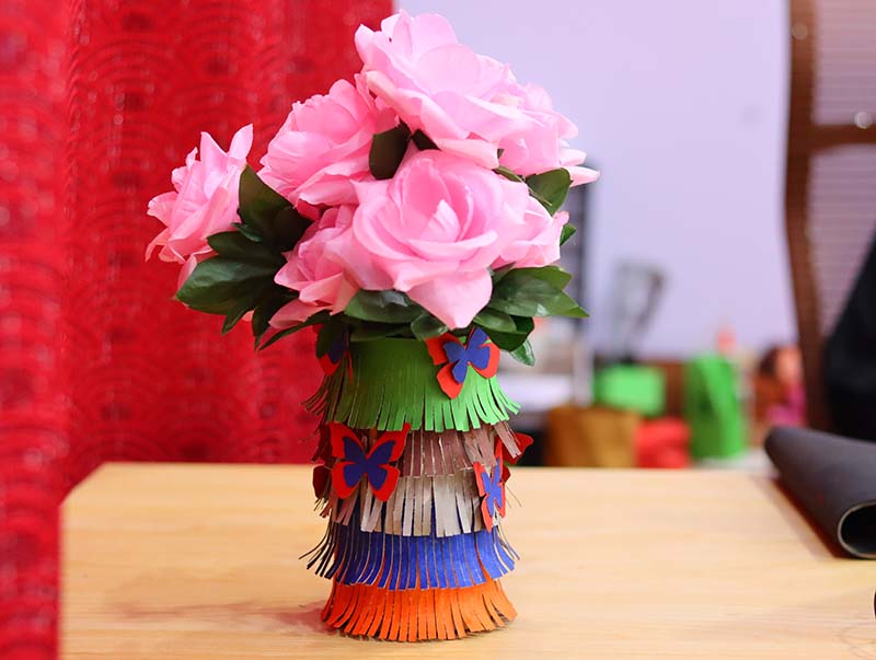 Laser Cut Flower Pot Craft Paper Flower Stand Vector File