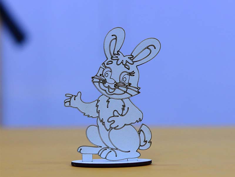 Laser Cut Easter Bunny Stand Bunny Decoration Toys 3mm Vector File