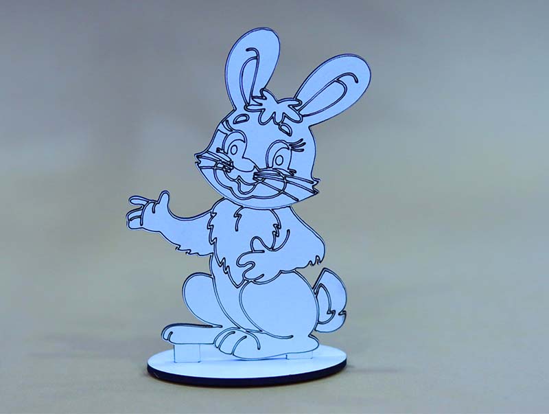 Laser Cut Easter Bunny Stand Bunny Decoration Toys 3mm Vector File