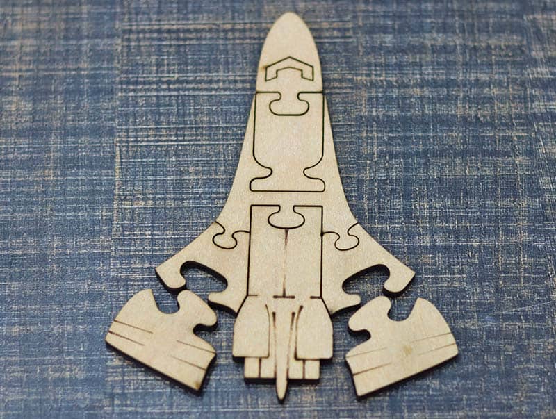 Laser Cut Jigsaw Puzzle Template Aeroplane Puzzle Toys Vector File