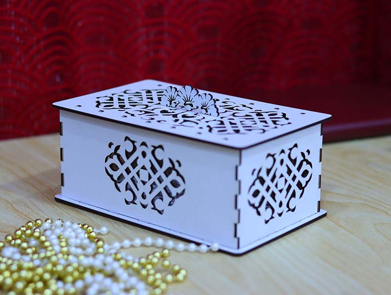 Laser Cut Jewelry Box Template Wooden Gift Box 3mm Vector File