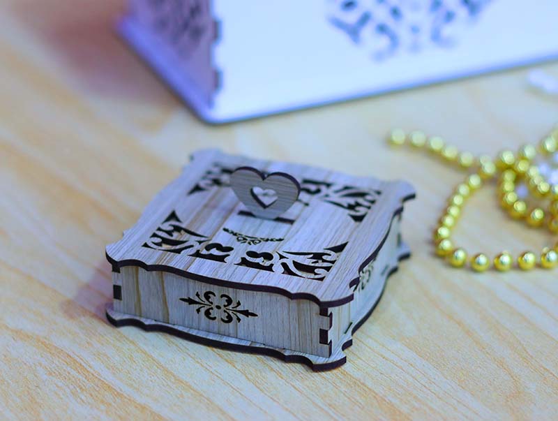 Laser Cut Small Box Ring Box Jewelry Box Template 3mm Vector File