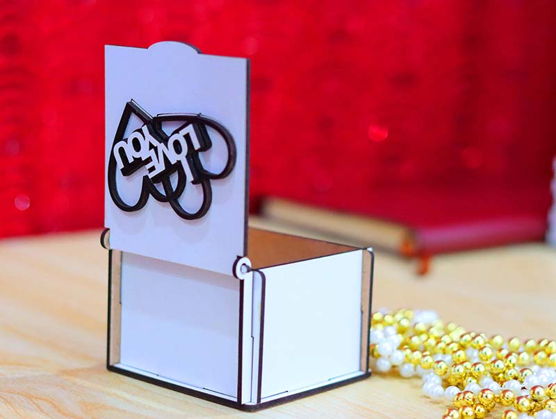 Laser Cut Jewelry Box Template Gift Box Ring Box 3mm Vector File