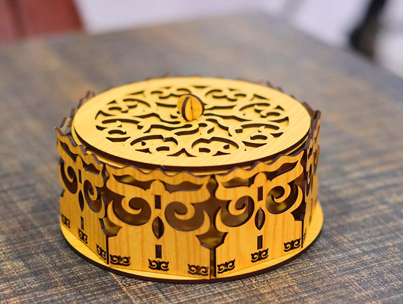Laser Cut Jewelry Box Template Wooden Lid Box 3mm Vector File