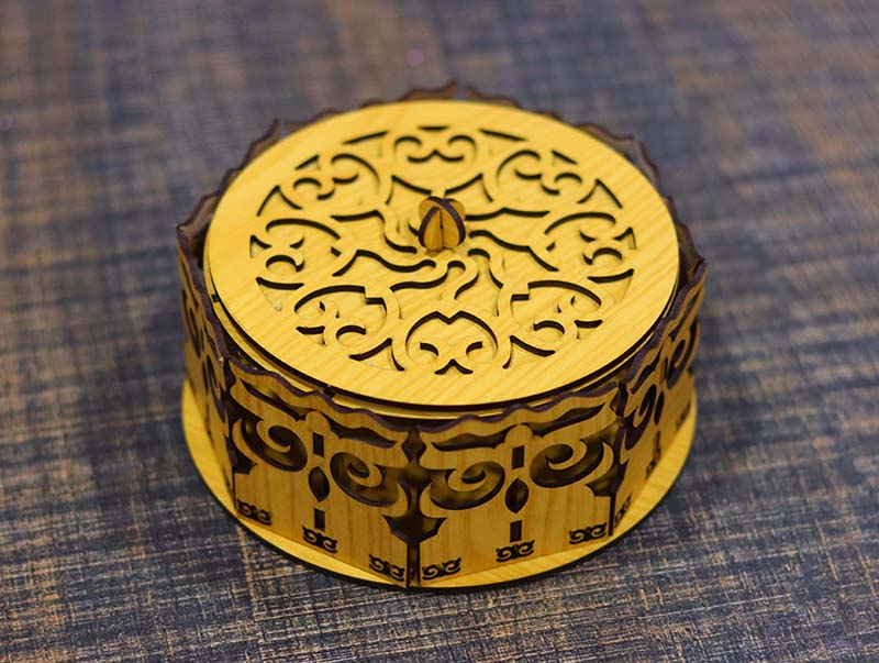 Laser Cut Jewelry Box Template Wooden Lid Box 3mm Vector File