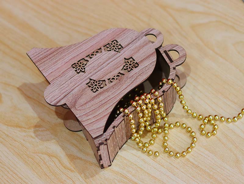 Laser Cut Jewelry Box Template Bell Shape Gift Box 3mm Vector File