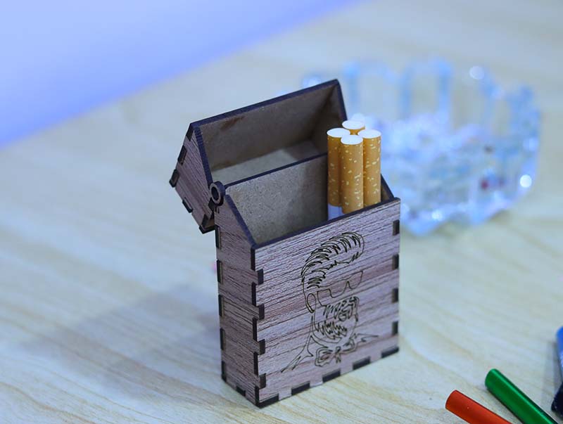 Laser Cut Cigarette Box Wooden Cigarette Case 3mm Vector File