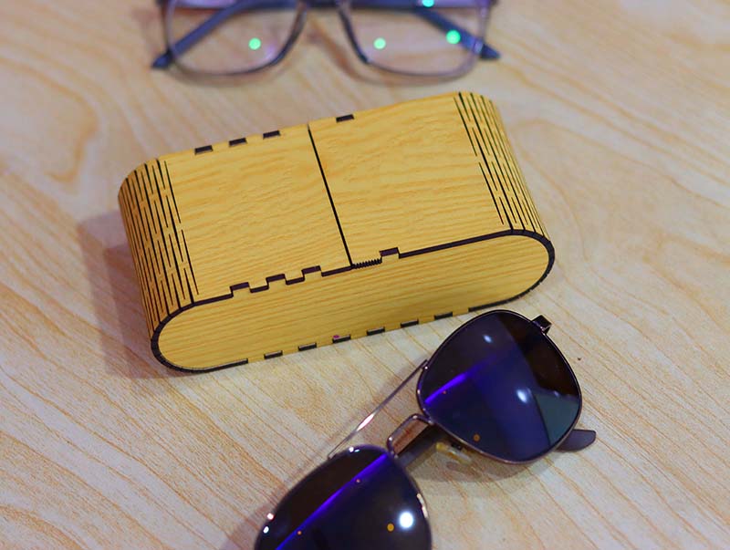 Laser Cut Glasses Case Wooden Sunglasses Box 3mm Vector File