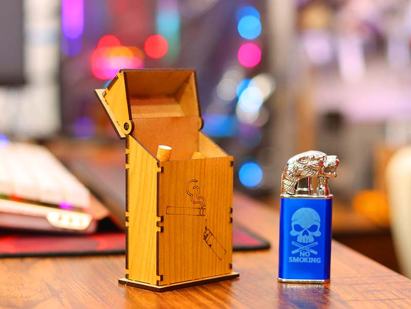 Wooden Cigarette Box Template Laser Cut 3mm Vector File