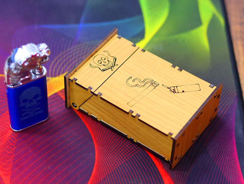 Wooden Cigarette Box Template Laser Cut 3mm Vector File