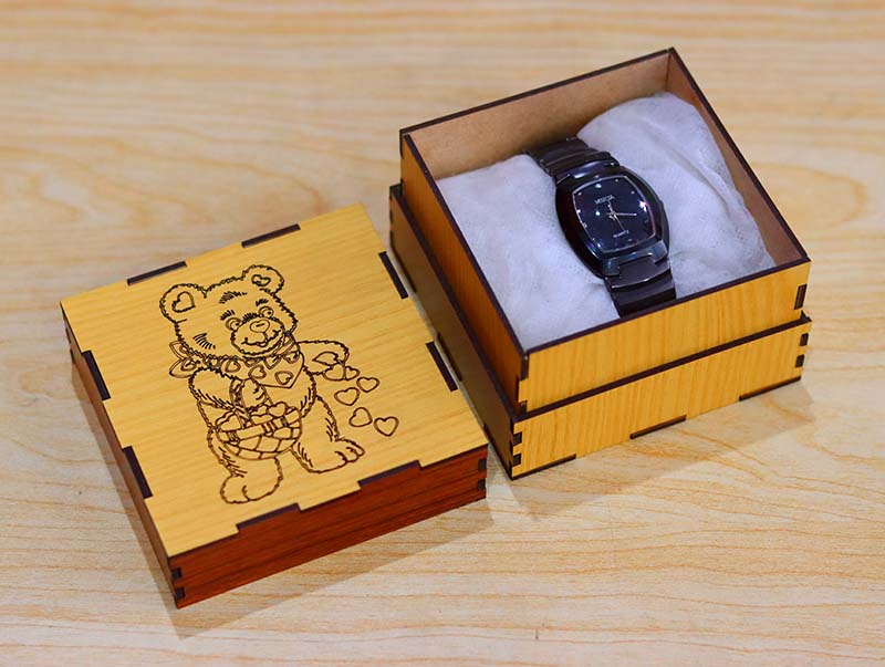 Laser Cut Luxury Watch Gift Box Template 3mm Vector File