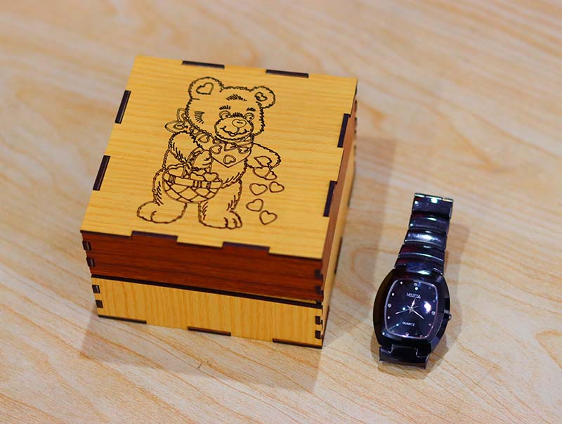 Laser Cut Luxury Watch Gift Box Template 3mm Vector File