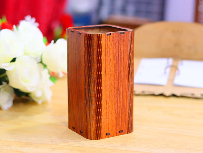 Laser Cut Flower Vase Wooden Flower Holder 3mm Vector File