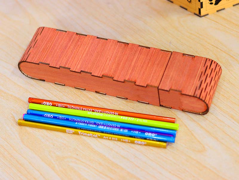 Laser Cut 3mm Pen Box  Wooden Pencil Case Vector File