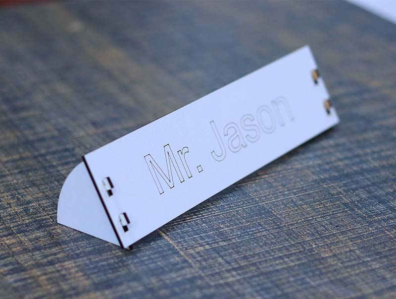 Laser Cut Desk Name Plate 3mm Vector File