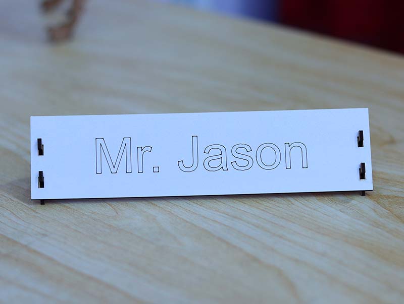 Laser Cut Desk Name Plate 3mm Vector File