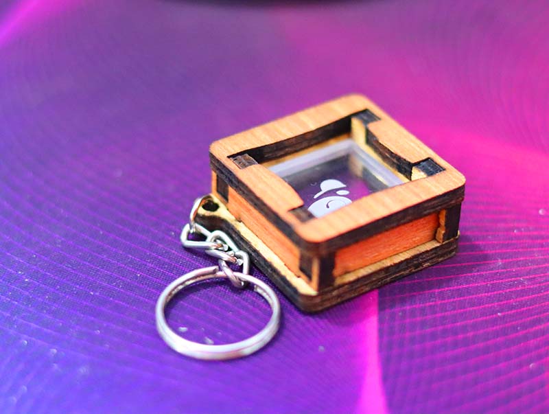 Laser Cut Frame Box Keychain Idea Keyring Design Vector File