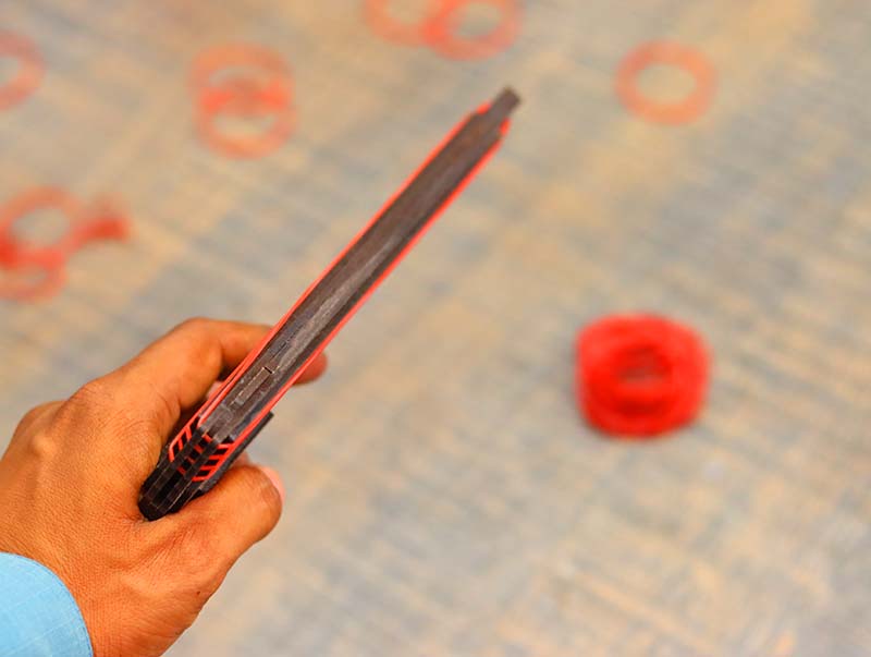 Laser Cut Rubber Band Gun Toy Model with Auto Loading Vector File